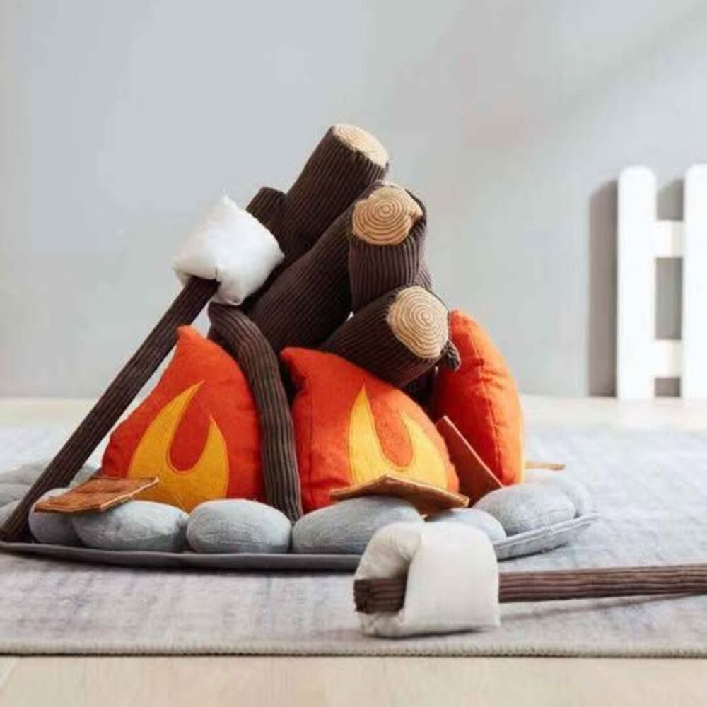 MindWare Plush Campfire and S'More pretend Playset